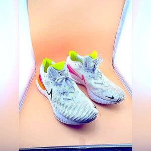 Nike Renew White and Pink Athletic Shoes with Breathable Design